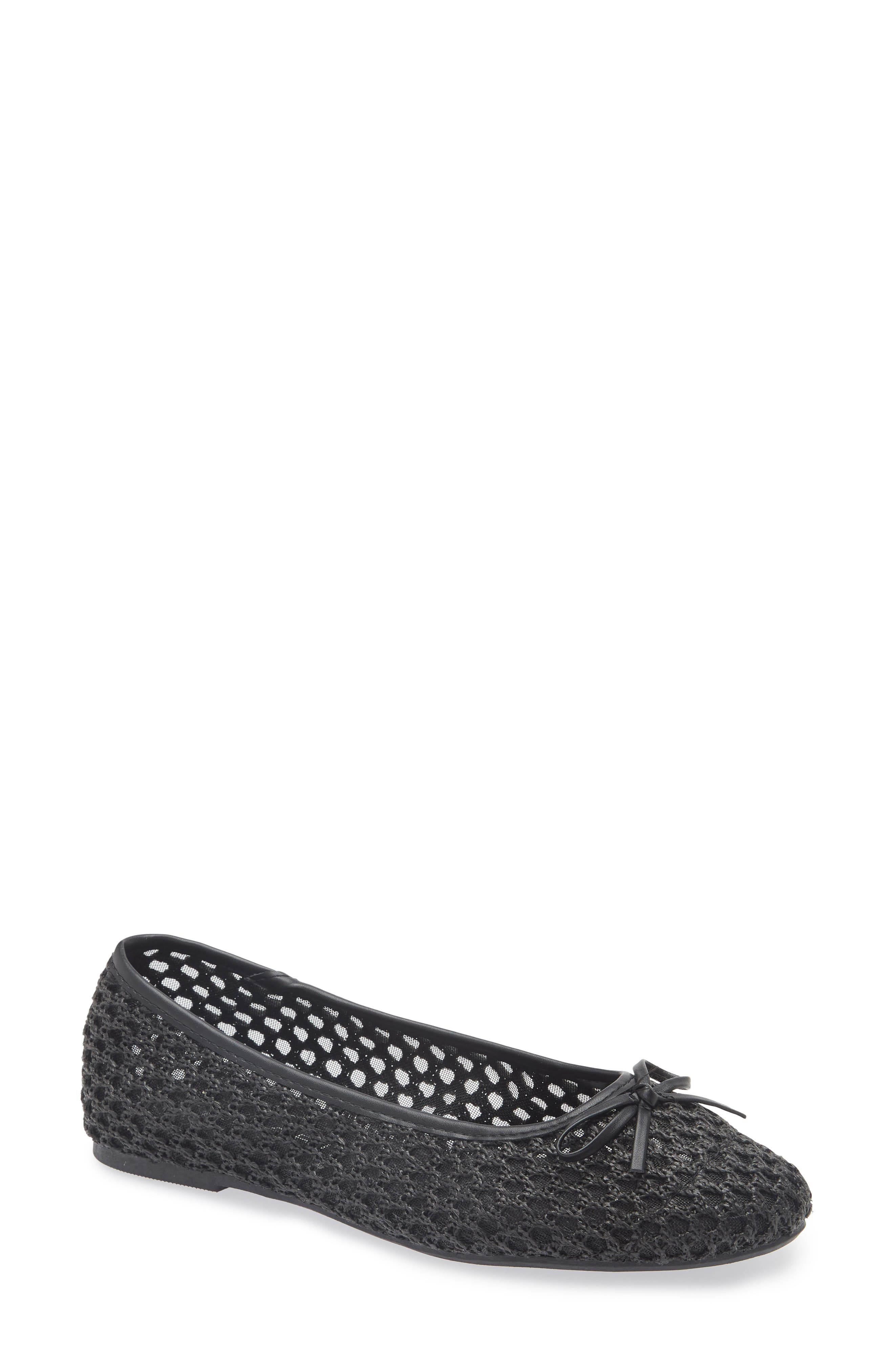 Tahari Coated Raffia Ballet Flat, Main, color, 
