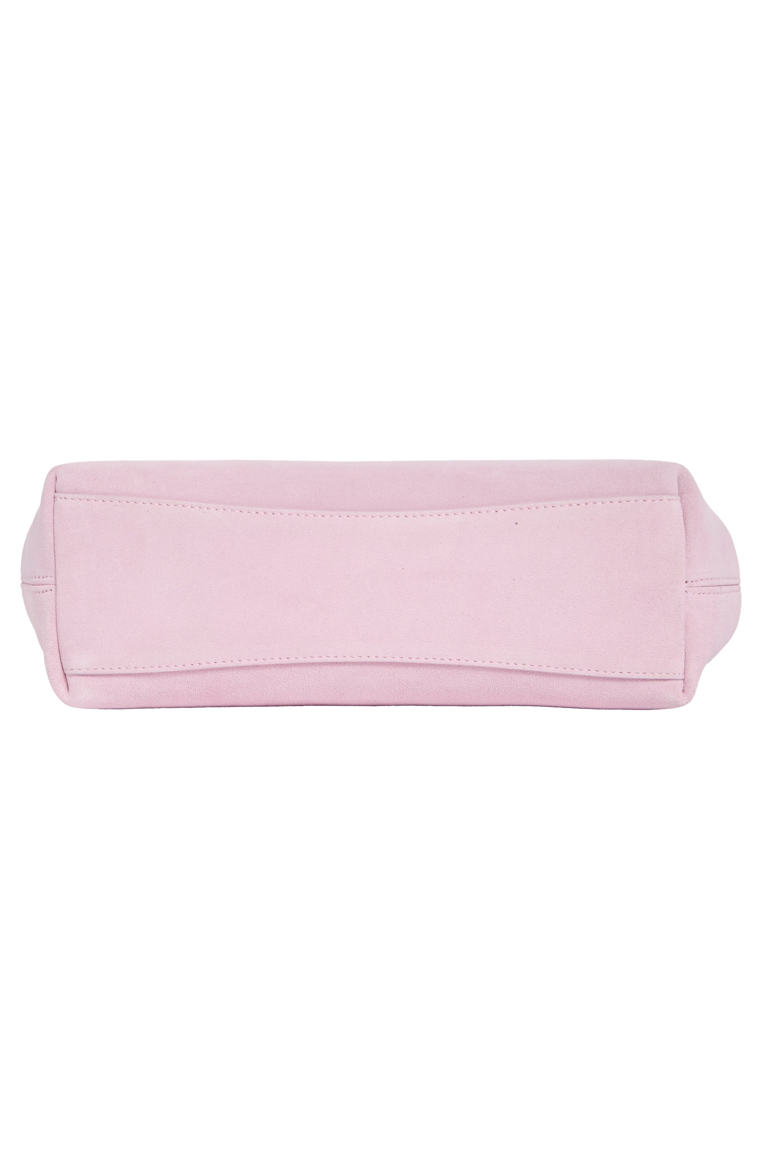 LIFFNER Large Pushlock Suede Clutch, Alternate, color, Pink