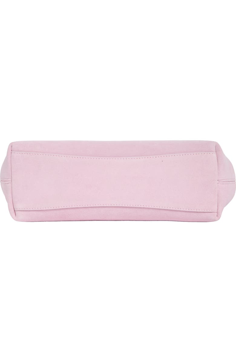 LIFFNER Large Pushlock Suede Clutch, Alternate, color, Pink