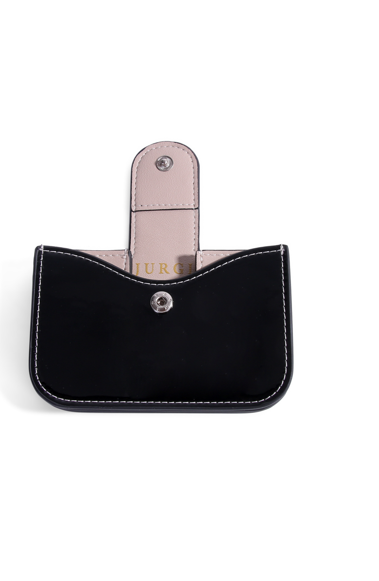 JURGI Lili Patent Leather Accordion Wallet, Alternate, color, Black With Sand