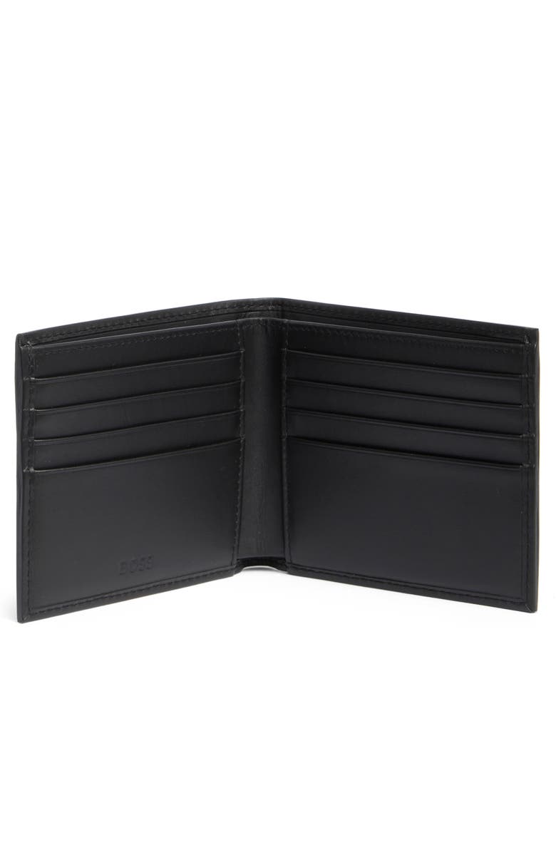 BOSS Randy Leather Bifold Wallet, Alternate, color, Black