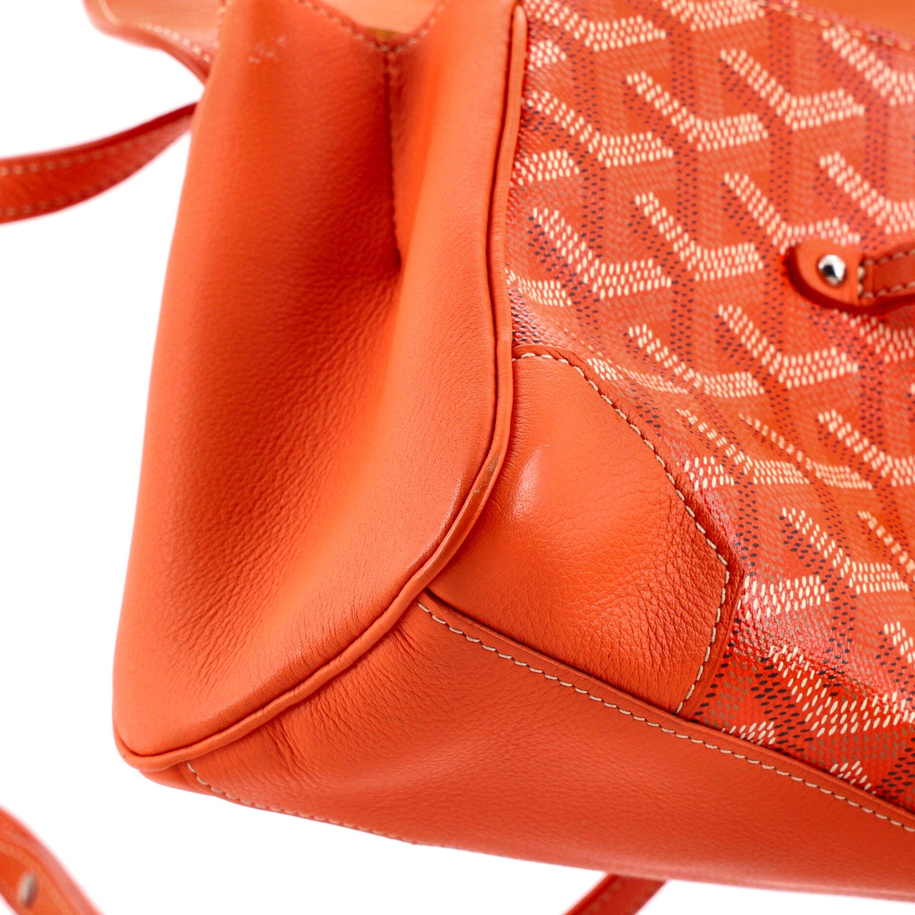 Pre-Owned Goyard Saigon Top Handle Bag Coated Canvas with Leather Mini, Alternate, color, Orange