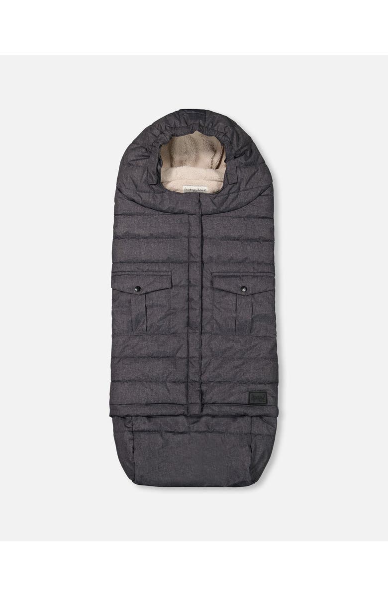 Deux par Deux Baby Unisex Evolutive Baby Footmuff Textured Gray, Main, color, Printed Texture