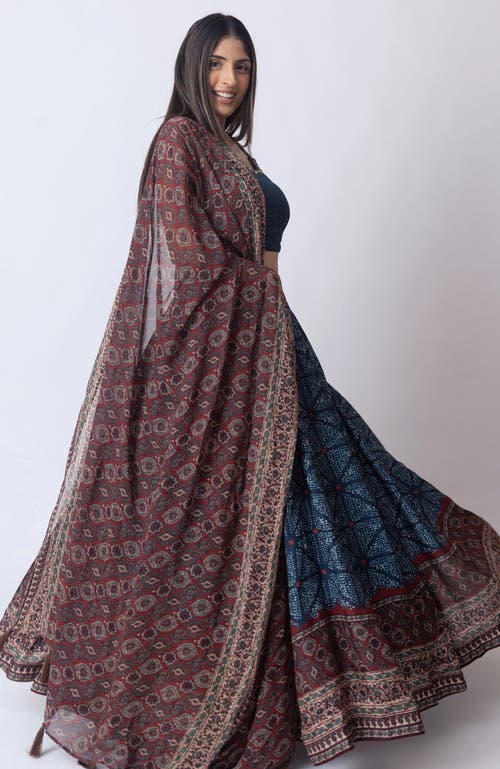 Raas Kanika Bandhani Print Lehenga Choli In Blue