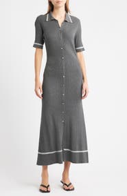 rag & bone Kassy Tipped Polo Midi Dress