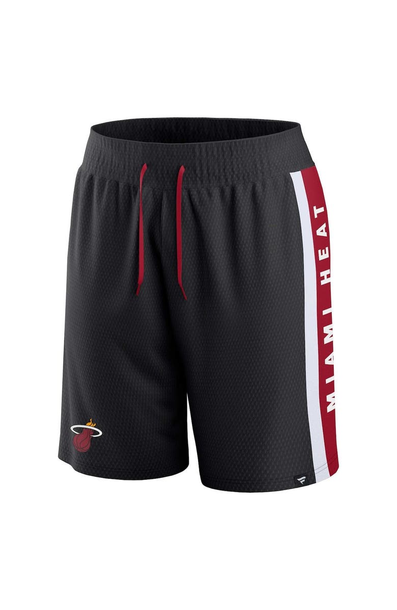 FANATICS Men's Fanatics Branded Black Miami Heat Referee Iconic Mesh Shorts, Alternate, color, 