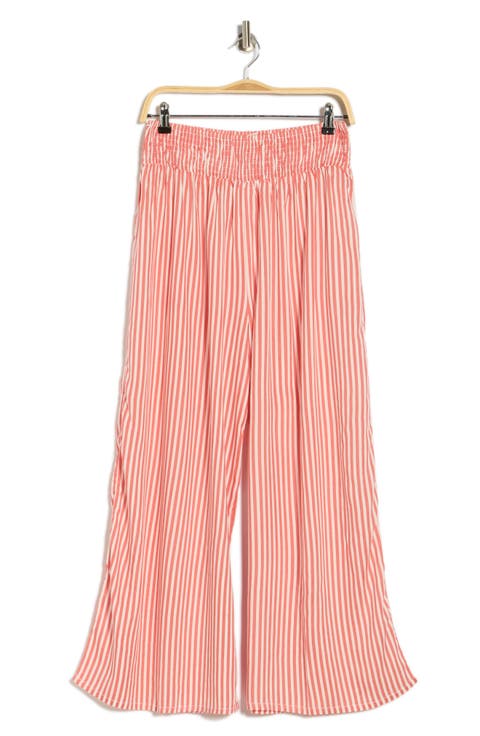 Stripe Flowy Cover-Up Pants