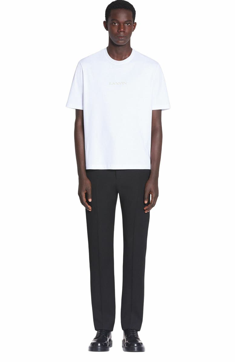 Lanvin Embroidered T-Shirt, Main, color, Optic White