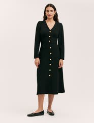 Finery London Caprice Long Sleeve Crepe Midi Dress