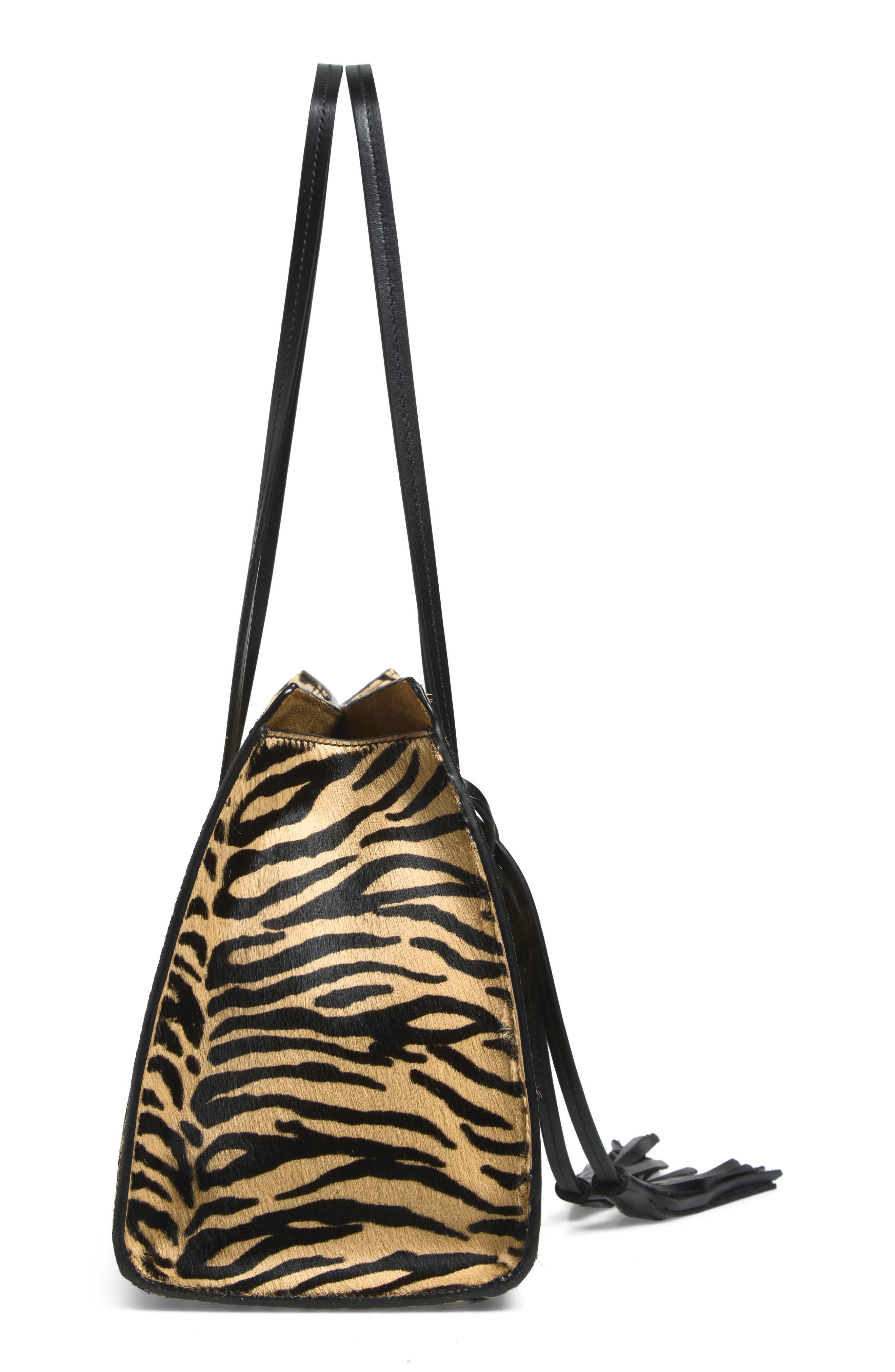 Elena Haircalf Shoulder Bag, Alternate, color, WARM TIGER HAIRCALF