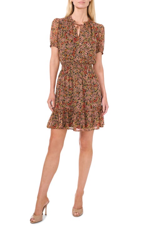 Floral Print Ruffle Minidress