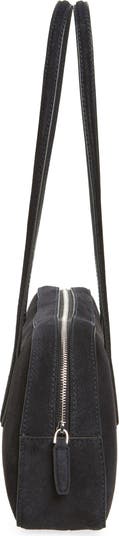 The Top Zip Suede Shoulder Bag