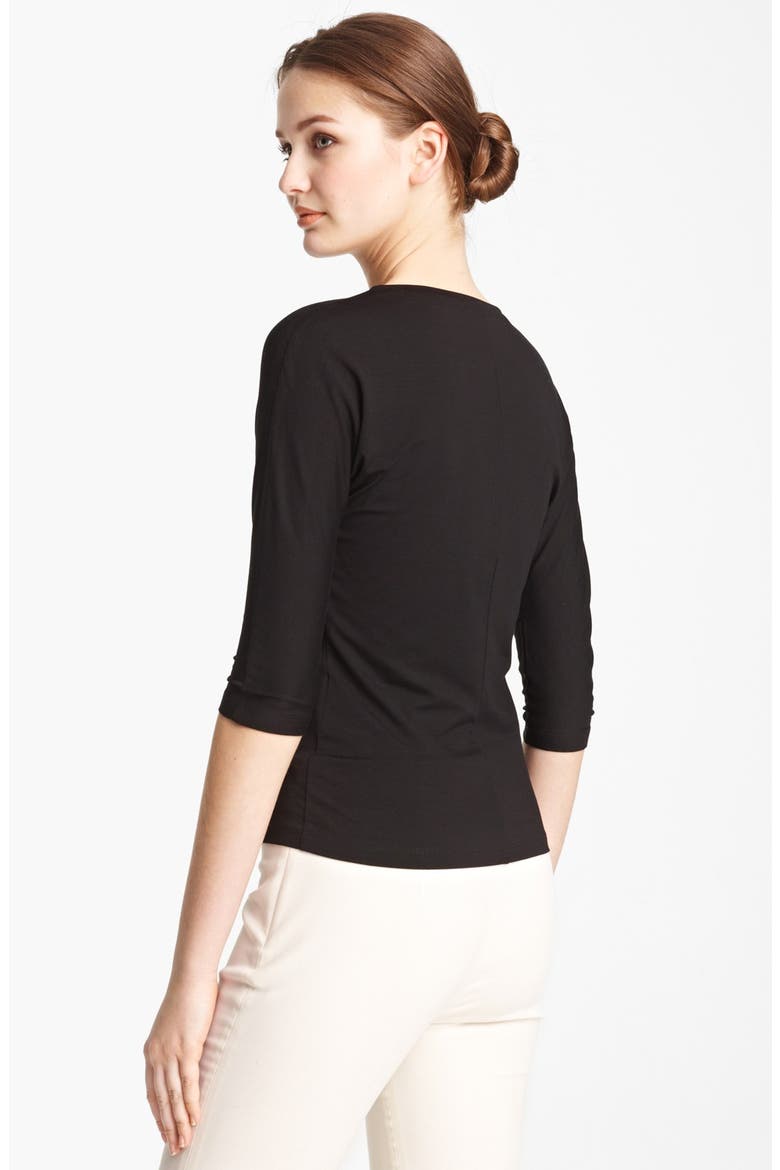 'Circe' Scoop Neck Jersey Tee, Alternate, color, BLACK