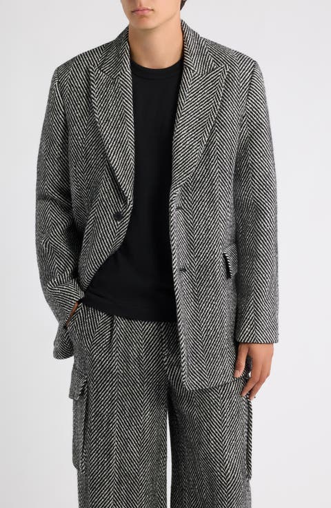 Herringbone Longline Blazer