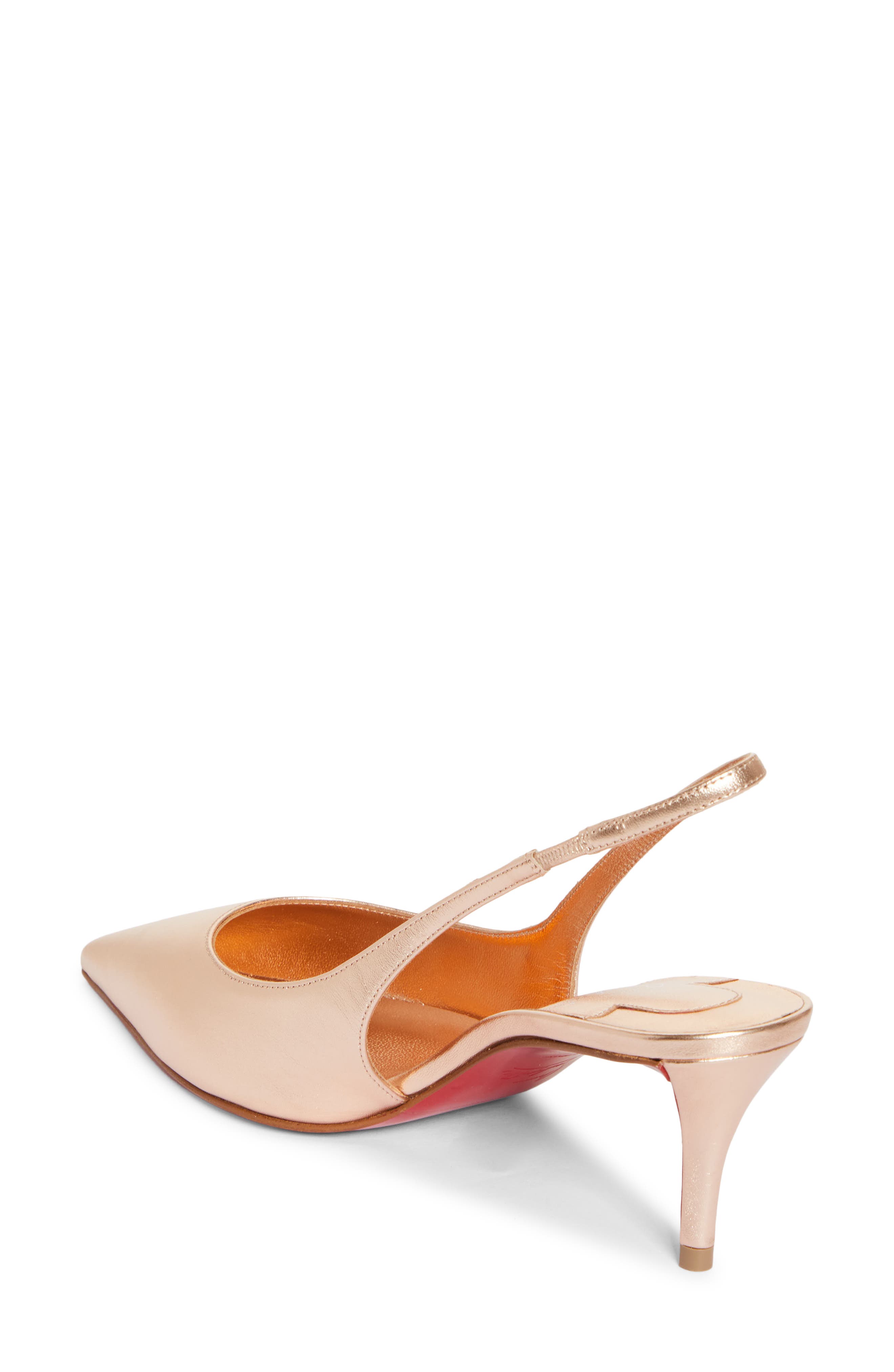 Miss Z Metallic Pointed Toe Slingback Pump (Nordstrom Exclusive), Alternate, color, GOLD