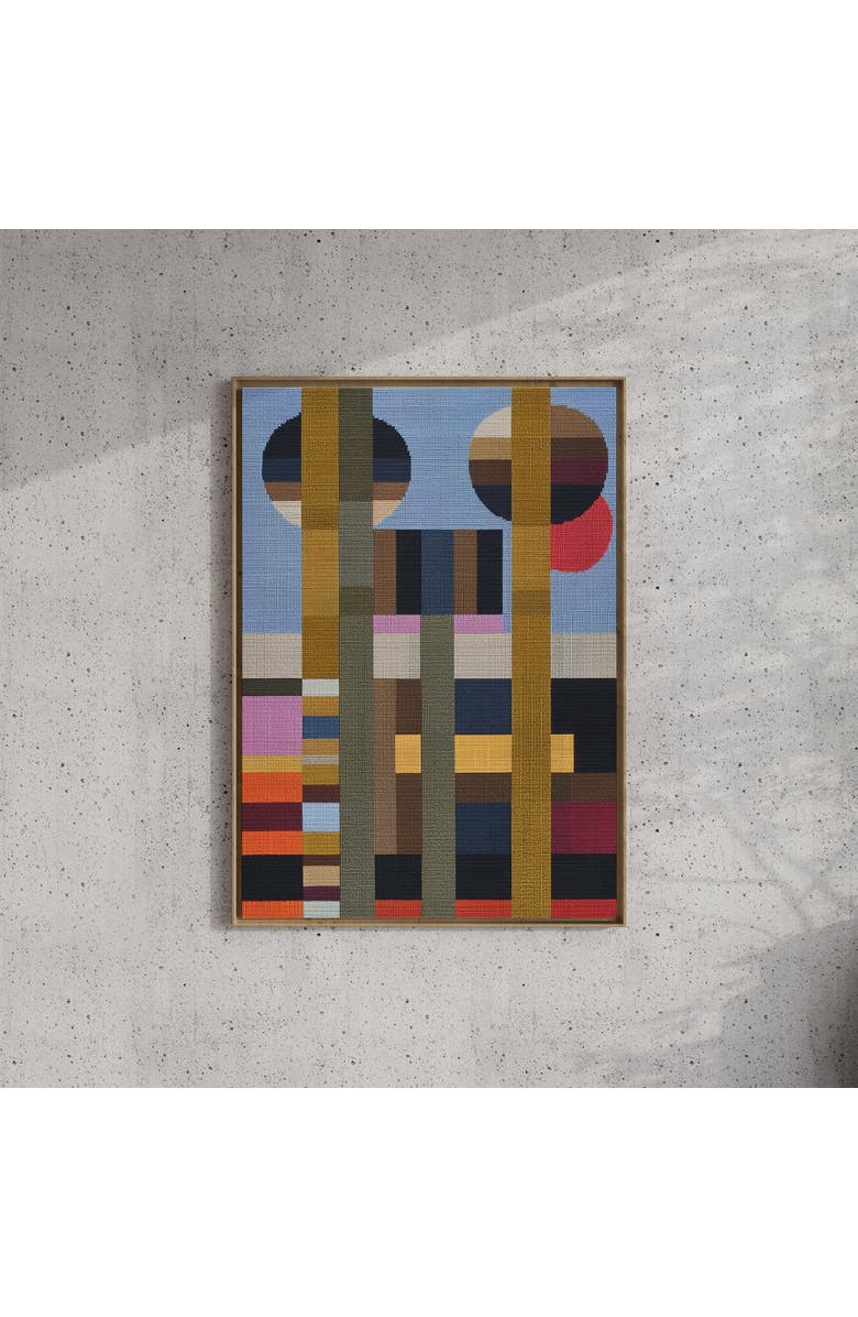Forma Art Studio Woven Perspectives No. 13 Geometric Abstract Art Print, Alternate, color, Black Frame - 30X40