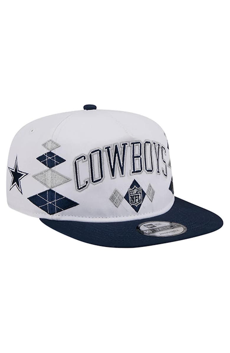New Era Men
s New Era  White Dallas Cowboys Argyle 19TWENTY Adjustable Hat, Alternate, color, White