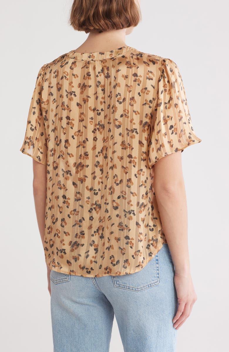 Pleione Metallic Stripe Woven Top, Alternate, color, 