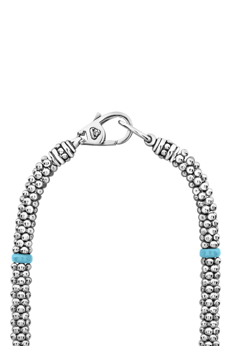 Blue Caviar Ceramic Collar Necklace, Alternate, color, SILVER/ BLUE
