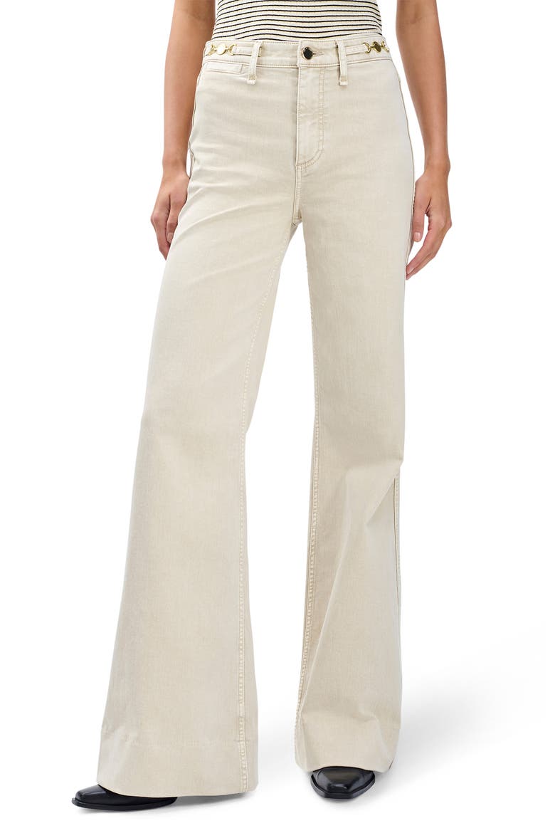 Skylar High Waist Flare Trouser Jeans, Main, color, SANDSTONE