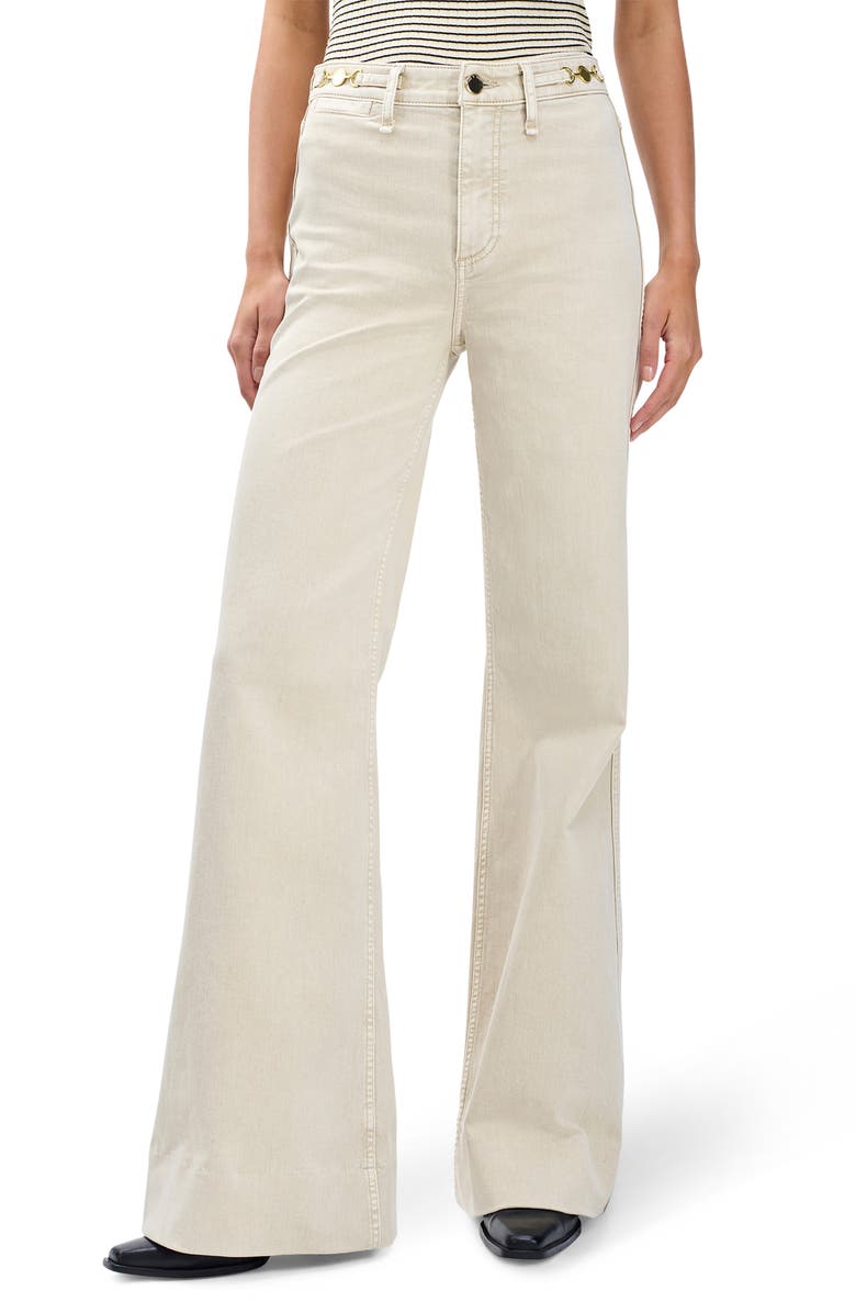 rag & bone Skylar High Waist Flare Trouser Jeans, Main, color, Sandstone