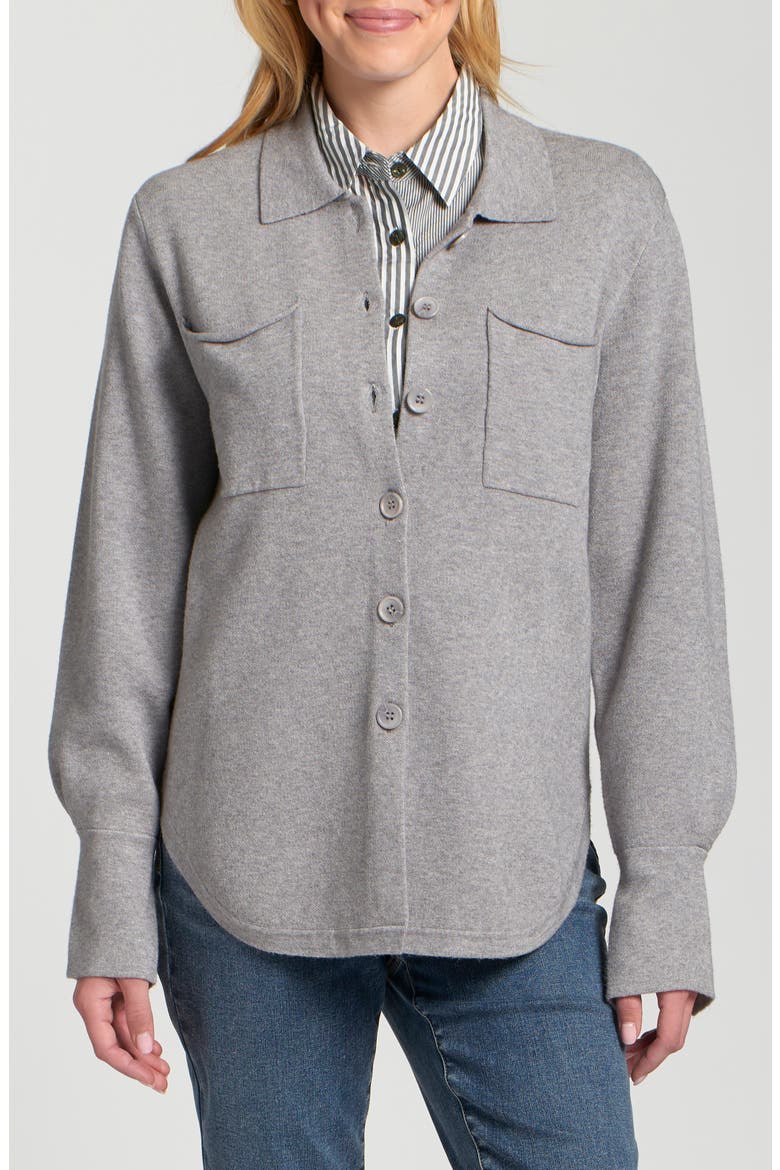 Luxe Shacket, Main, color, HEATHER GREY