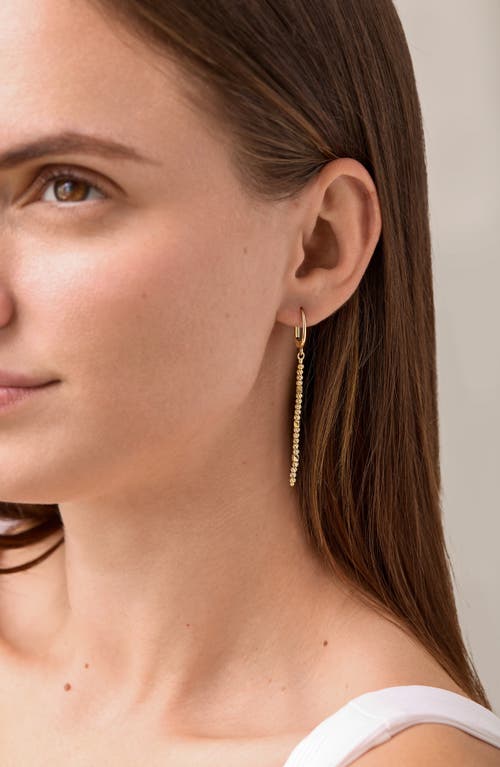 Bony Levy 14k Gold Beaded Linear Drop Earrings In Gold