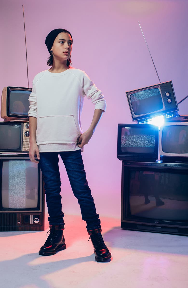 Hudson Jeans Flannel Skinny Jeans, Alternate, color,