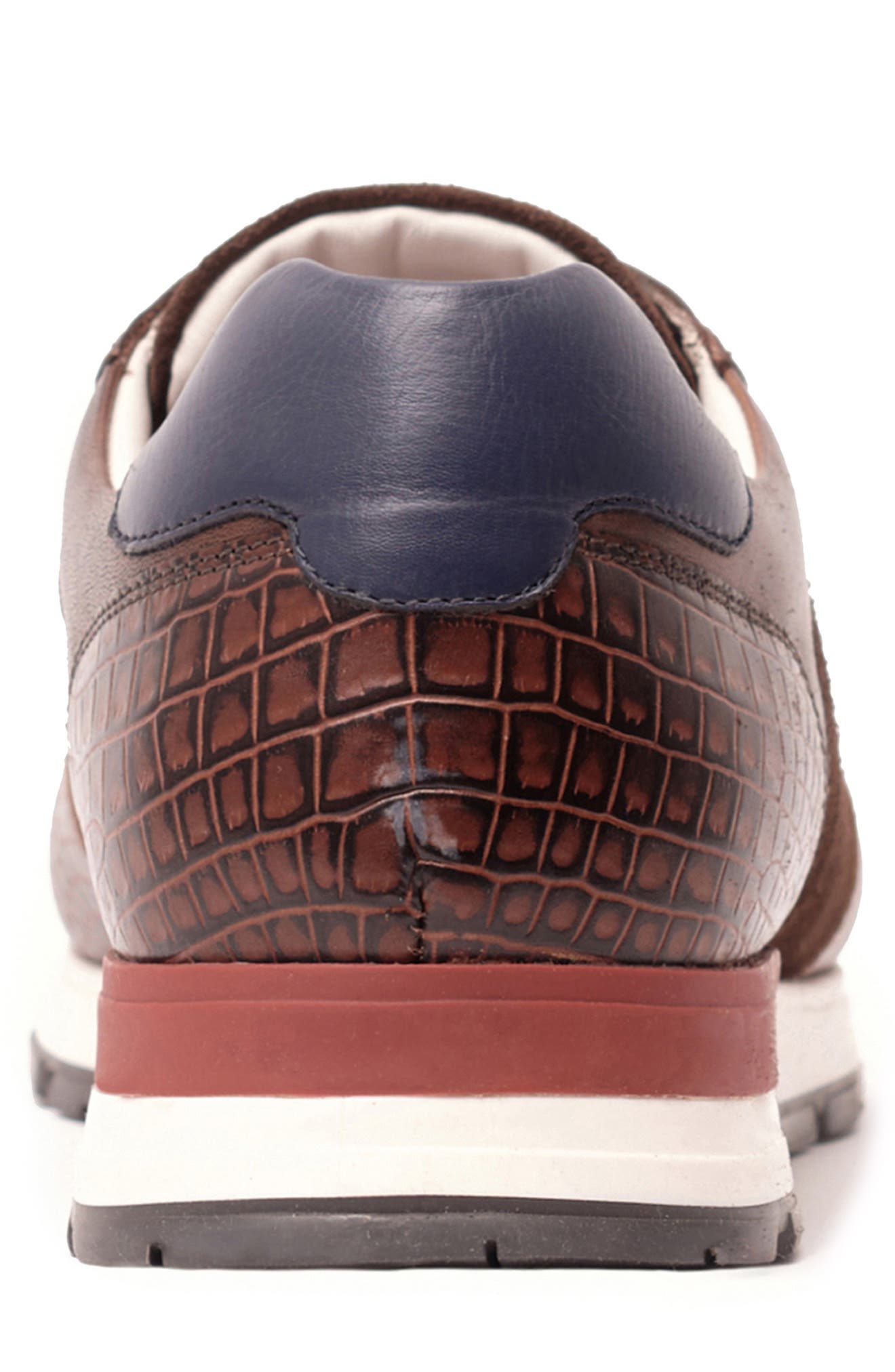 Hazel Snake Print Sneaker, Alternate, color, CHOCOLATE BROWN