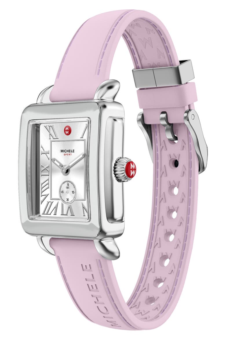 Deco Sport Mid Silicone Strap Watch, 29mm x 31mm, Alternate, color, LIGHT PINK