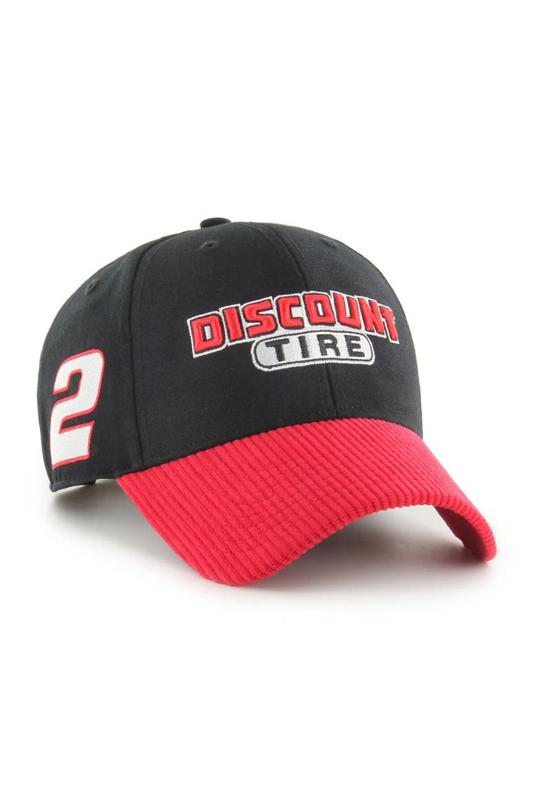 Men's '47  Black Austin Cindric Discount Tire Triple Hit Corduroy Adjustable Hat, Main, color, Black