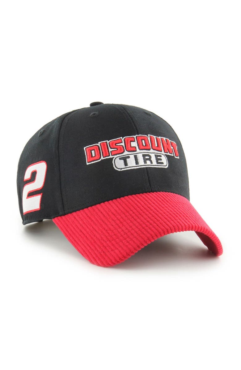 '47 Men's '47  Black Austin Cindric Discount Tire Triple Hit Corduroy Adjustable Hat, Main, color, Black