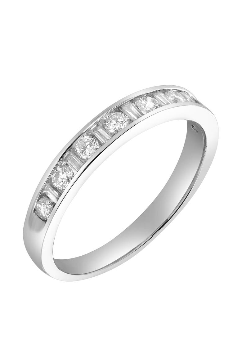 Cosmos 14K Gold Round Diamond Studded Band Ring - 0.52cts, Alternate, color, 14K White Gold