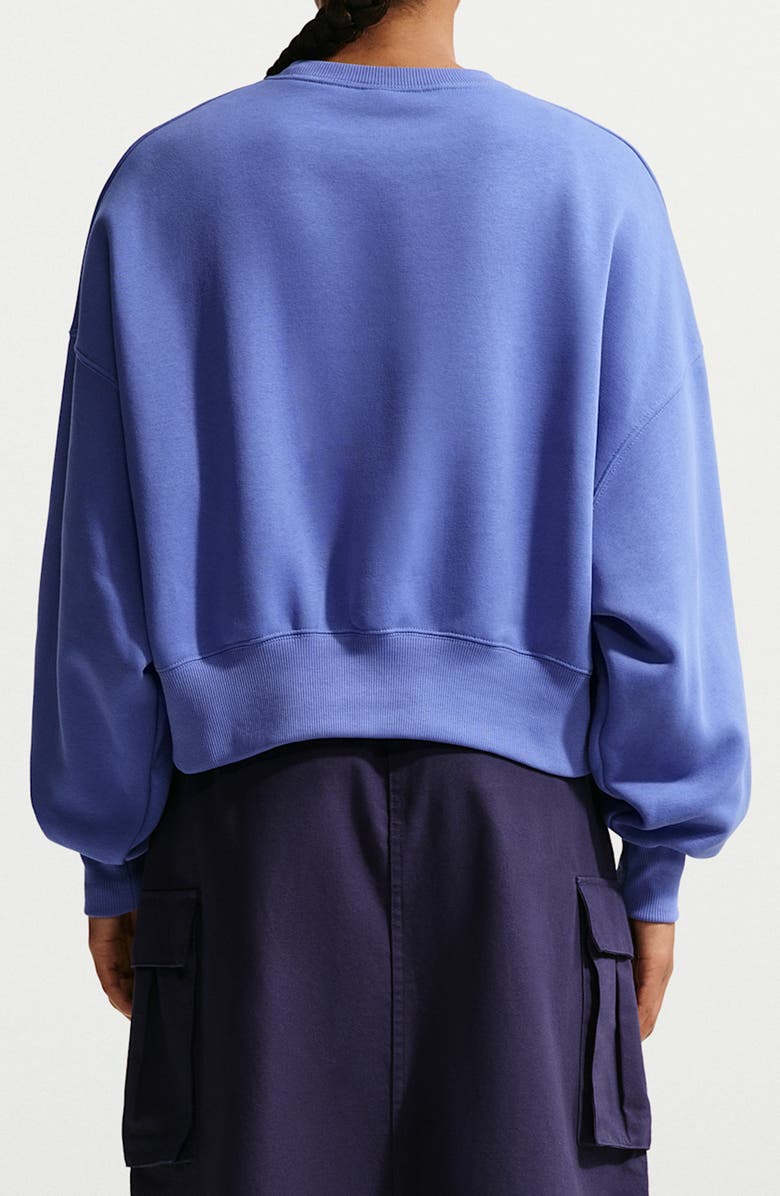 Nike Phoenix Fleece Crewneck Sweatshirt, Alternate, color, Light Medium Blue/Sail