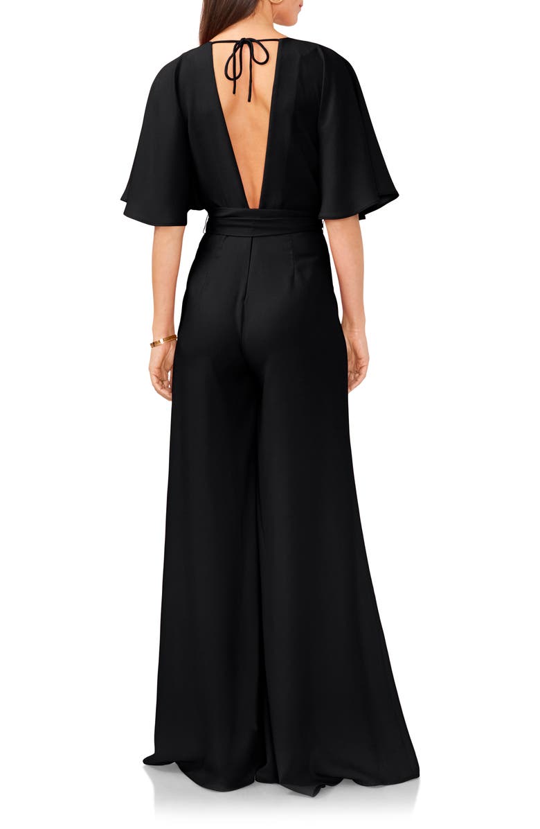 Vince Camuto Open Back Wide Leg Belted Jumpsuit, Alternate, color, 