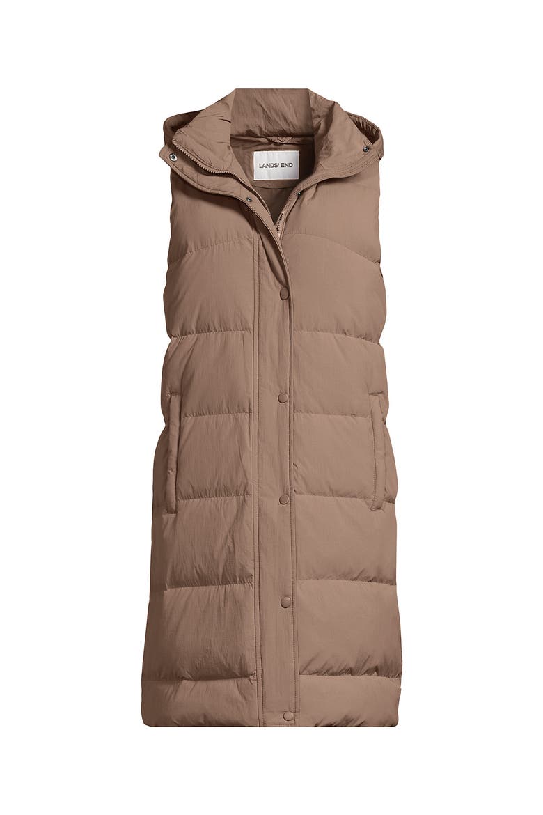 Wide Channel 600 Down Puffer Long Vest, Alternate, color, Cocoa
