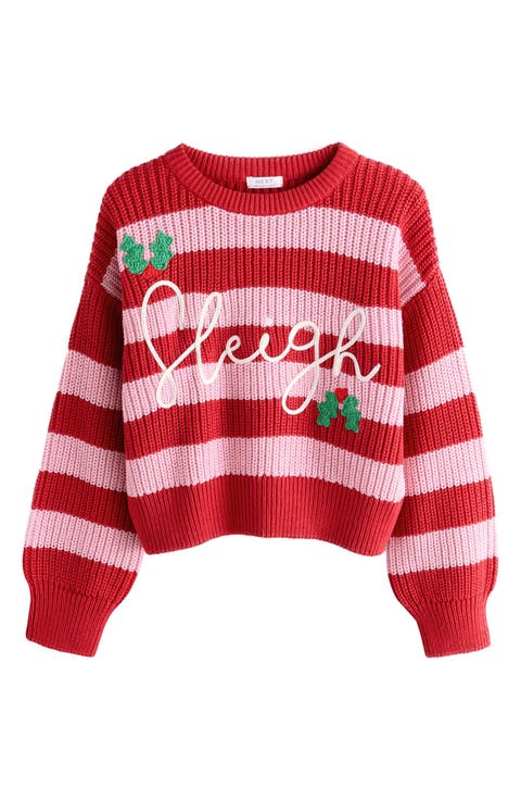 Kids' Stripe Holiday Graphic Sweater (Baby, Toddler & Little Kid)