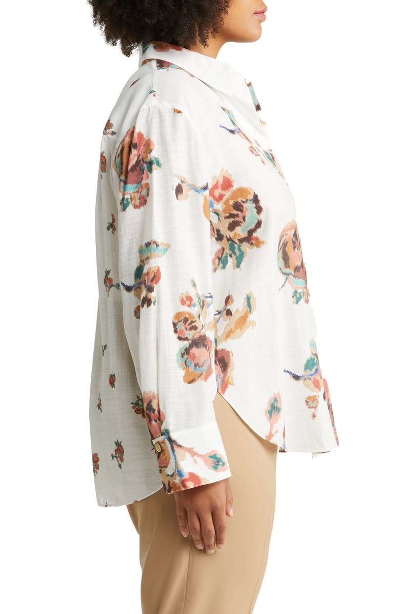 Vince Ikat Floral Blouse, Alternate, color, 