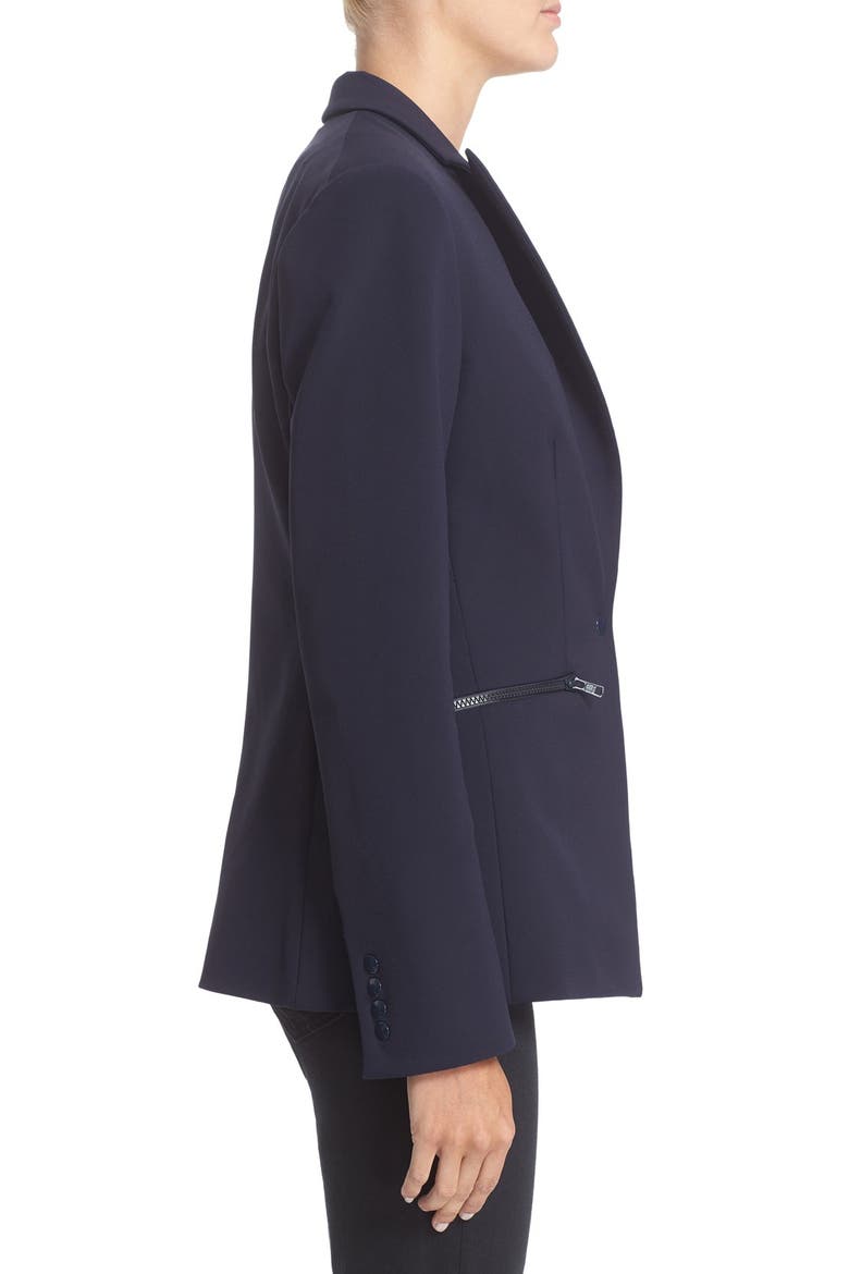 Scuba Knit Jacket, Alternate, color, NAVY