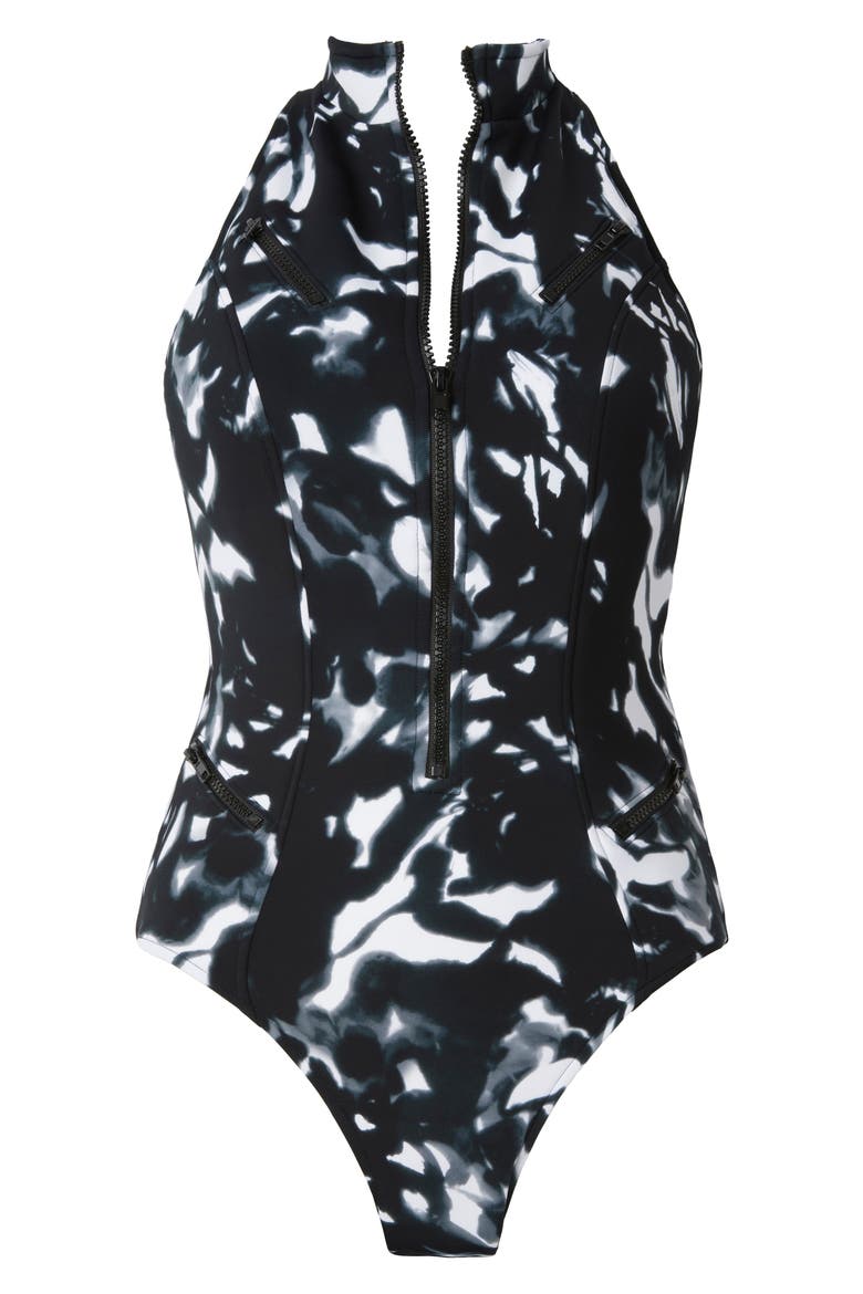 Dreamstate Coco One-Piece Swimsuit, Alternate, color, BLACK/ MULTI
