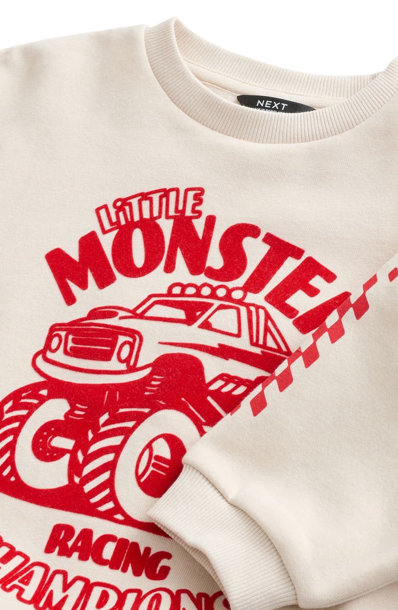 NEXT Kids' Monster Truck Cotton Blend Sweatshirt & Sweatpants Set, Alternate, color,