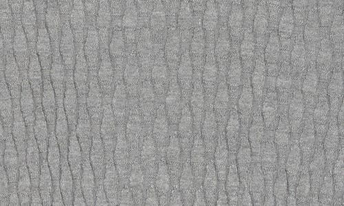 Shop Calvin Klein Textured Short Sleeve Sweater In Light Grey Heather