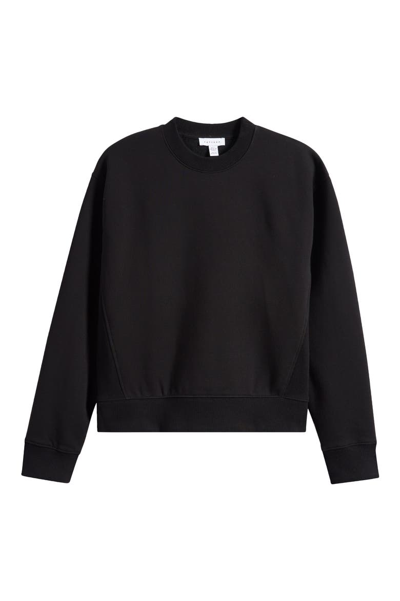 Ultimate Oversize Cotton Blend Sweatshirt, Alternate, color, BLACK