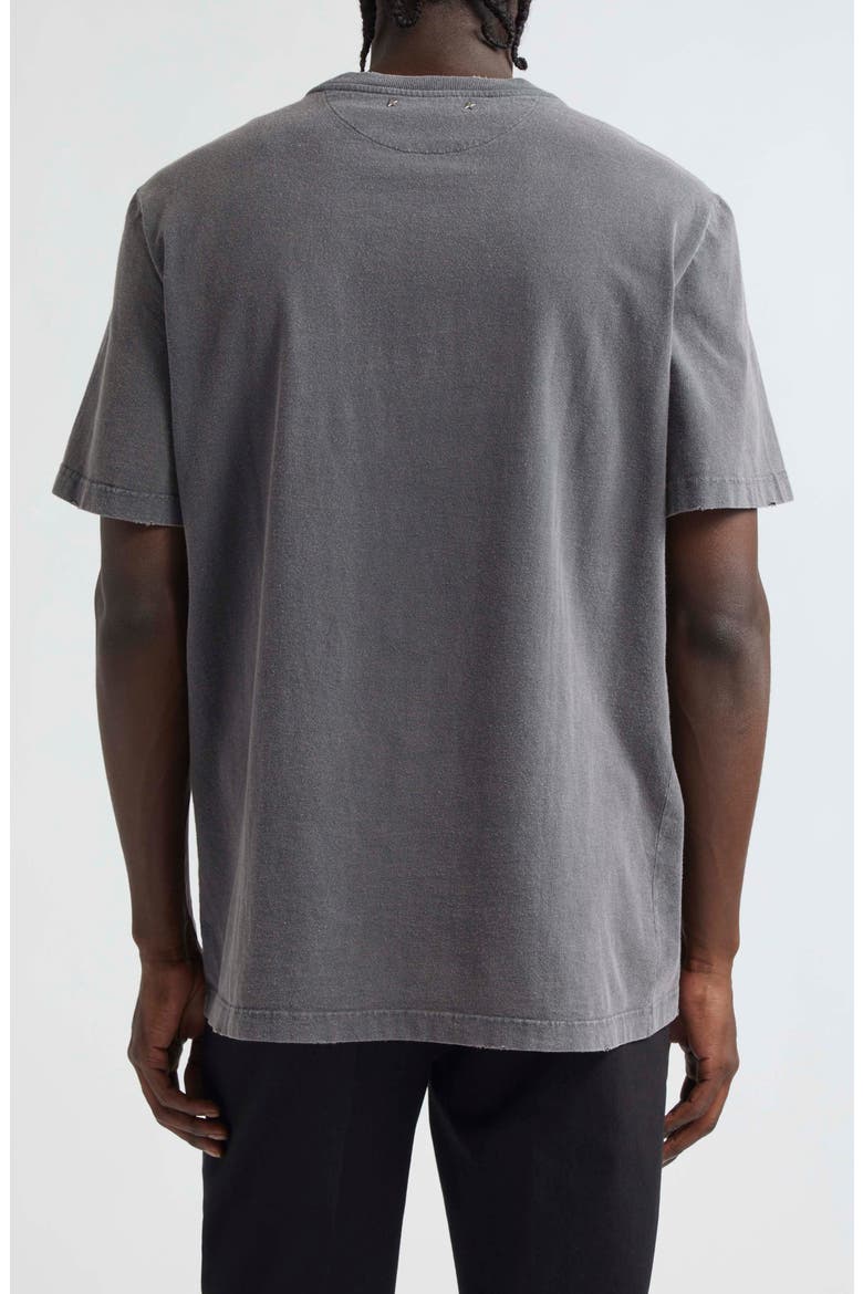Distressed Upside Down Logo Cotton Graphic Tee, Alternate, color, ANTHRACITE