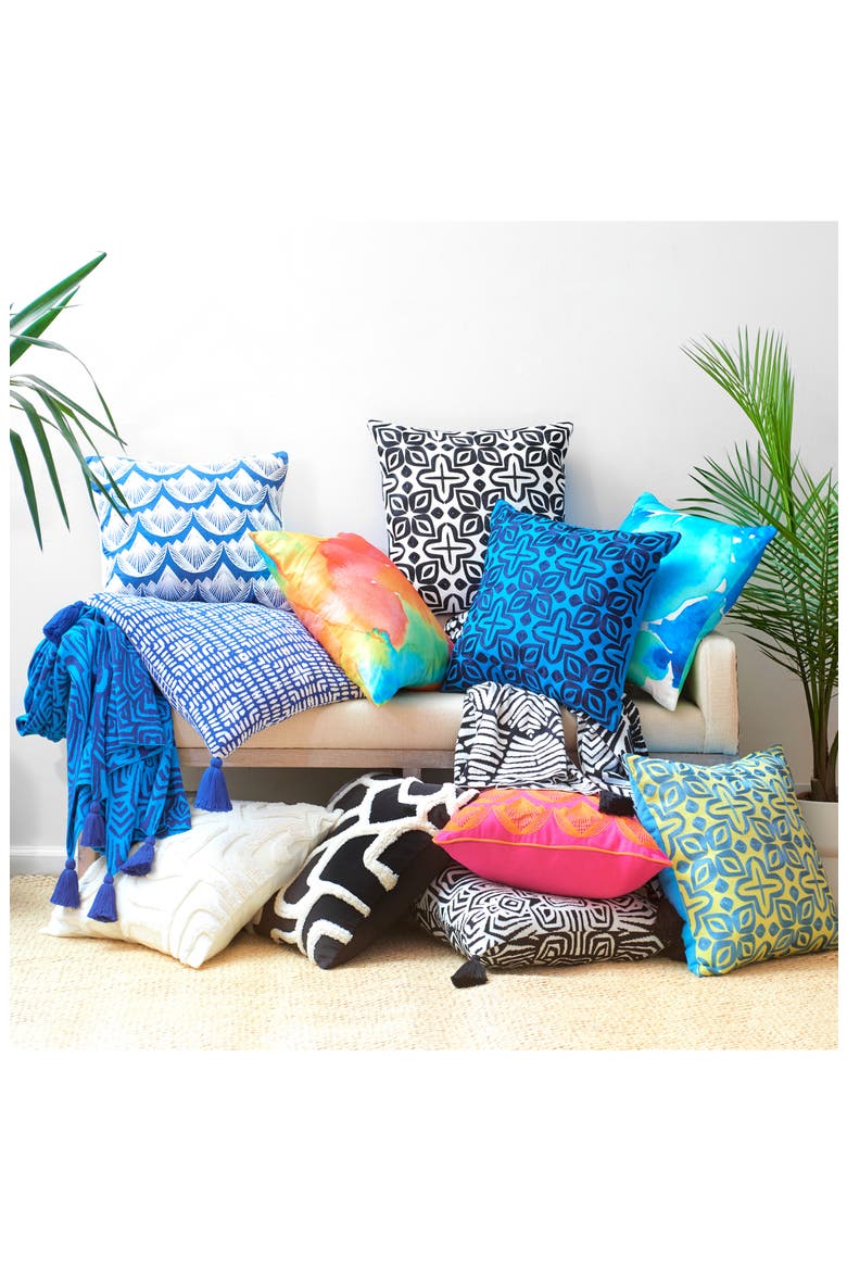 Caribbean Accent Pillow, Alternate, color, BLUE