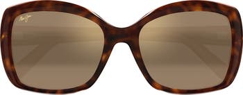 Maui Jim Orchid 57mm PolarizedPlus2® Square Sunglasses | Nordstrom