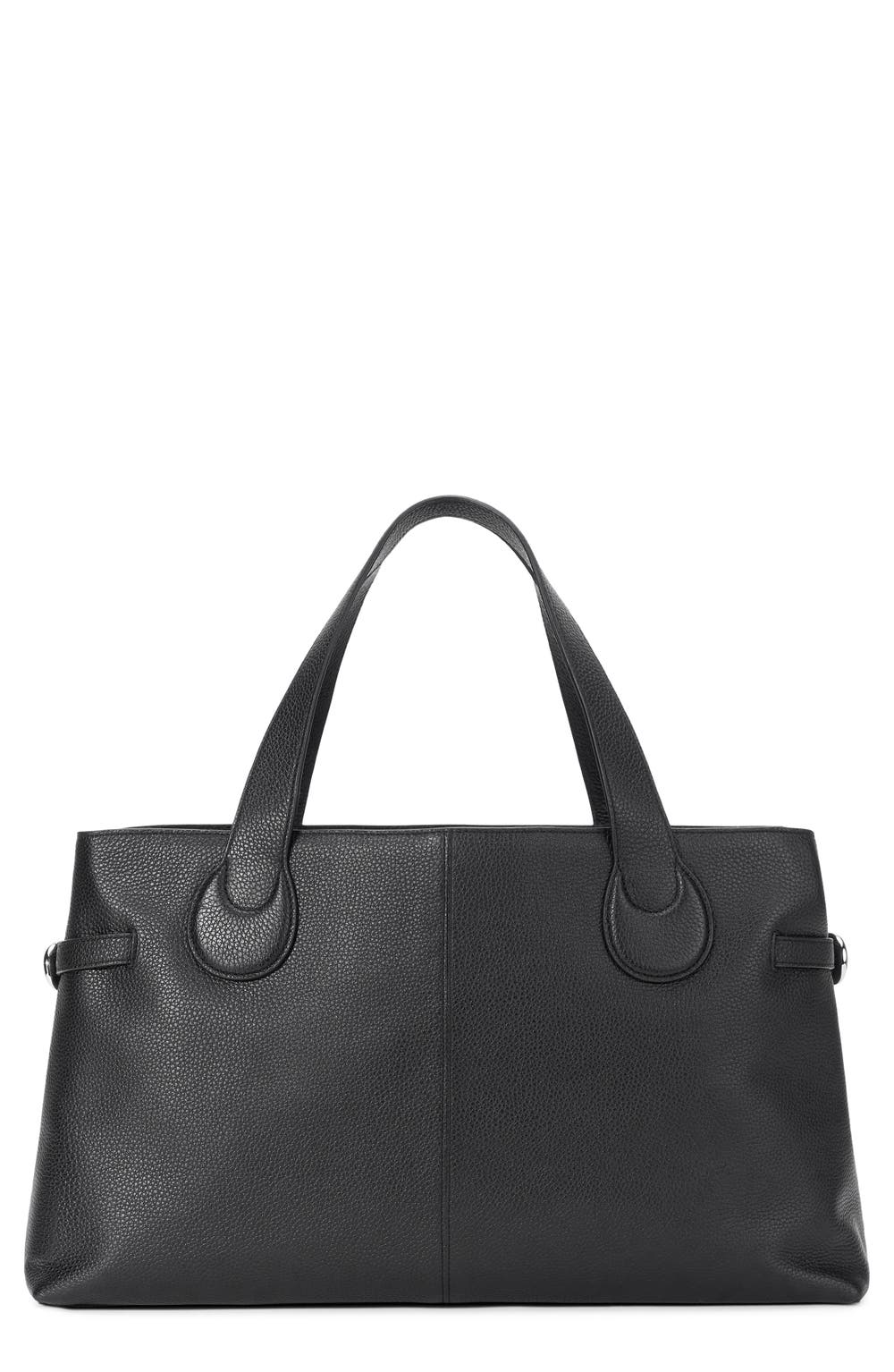 Piper Leather Tote, color, BLACK