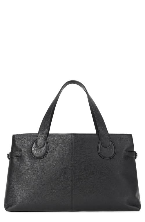 Staud Piper Leather Tote Bag In Black