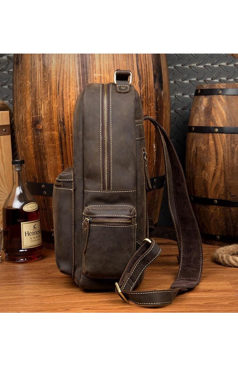 STEEL HORSE LEATHER The Langley Backpack | Genuine Vintage Leather Backpack, Alternate, color, Brown