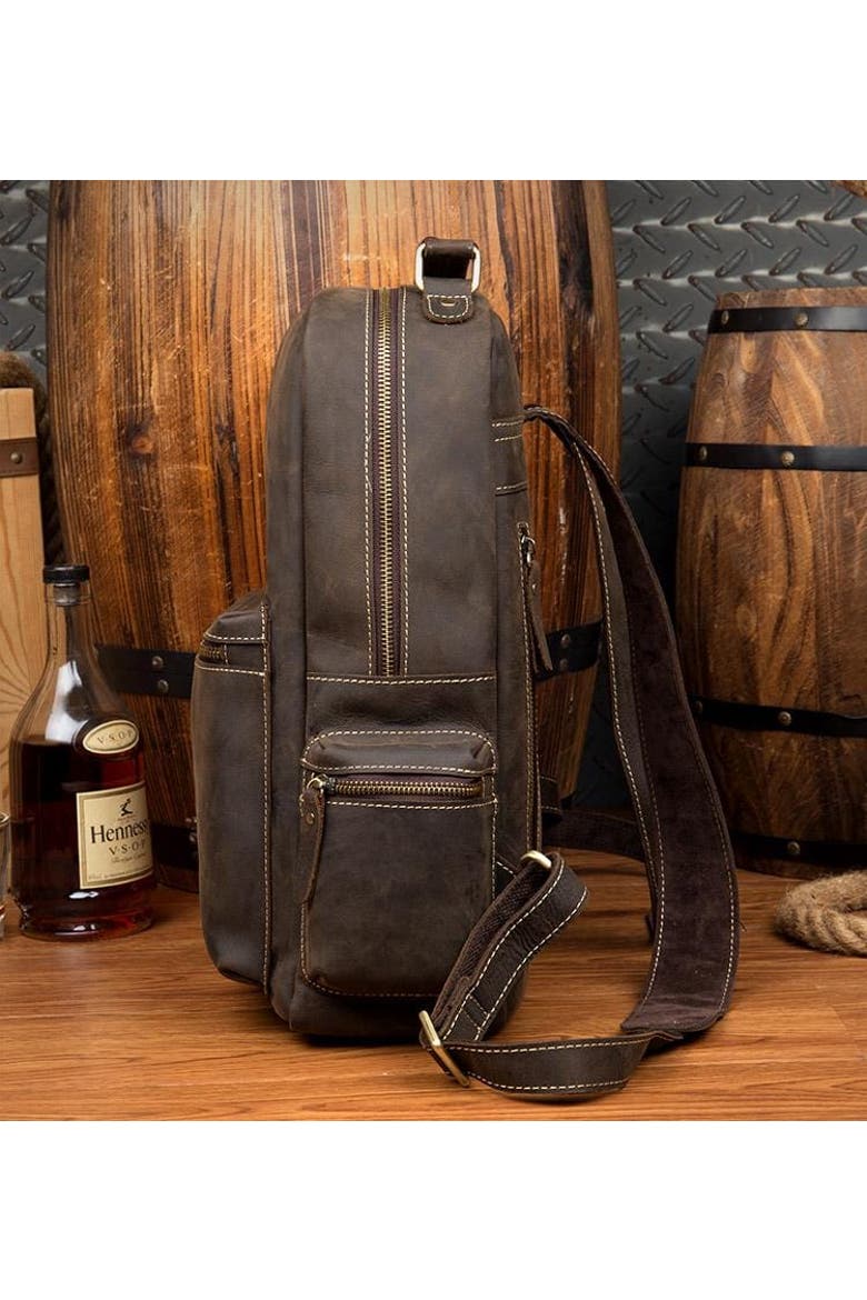 barrel backpack in leather Retro Brown Mens 14" Laptop Hiking Backpack Tr iwalletsmen The Langley Backpack is a multifunctional Rover Bag [PDF & DXF